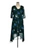 Calvin Klein 100% Polyester Floral Green Cocktail Dress Size 14 - photo 1