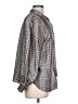 Ann Taylor LOFT 100% Polyester Paisley Gray Long Sleeve Blouse Size L - photo 4