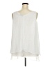 Lane Bryant 100% Polyester Ivory Sleeveless Blouse Size 24 - photo 2