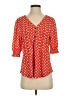 Fred David Red 3/4 Sleeve Blouse Size S - photo 1