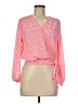 Good Luck Gem 100% Polyester Pink Long Sleeve Blouse Size M - photo 1