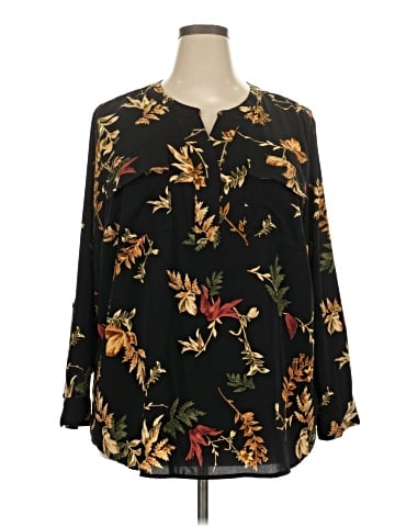 Cj Banks Long Sleeve Blouse (view 1)