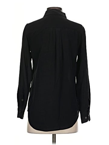 Equipment Long Sleeve Silk Top (view 2)