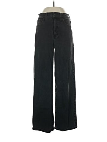 Madewell The Perfect Vintage Wide-Leg Jean in Black Rinse Wash (view 1)