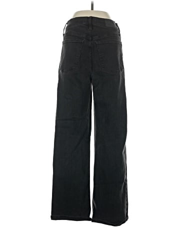 Madewell The Perfect Vintage Wide-Leg Jean in Black Rinse Wash (view 2)