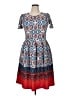 Lularoe Print Blue Casual Dress Size XL - photo 1