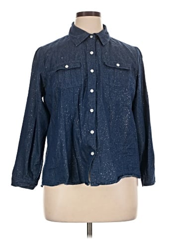 Cathy Daniels 3/4 Sleeve Button-Down Shirt (view 1)