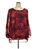 Zac & Rachel 100% Polyester Red Long Sleeve Blouse Size 2X - photo 1