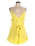 Fashion Nova 100% Polyester Solid Yellow Romper Size L - photo 1