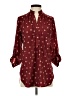 Fun2Fun Polka Dots Burgundy 3/4 Sleeve Blouse Size S - photo 1