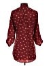 Fun2Fun Polka Dots Burgundy 3/4 Sleeve Blouse Size S - photo 2