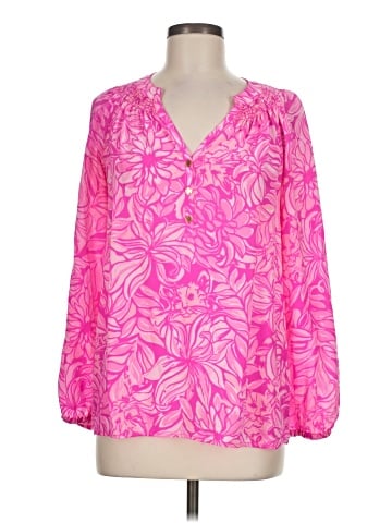 Lilly Pulitzer Long Sleeve Silk Top (view 1)