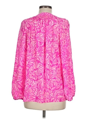 Lilly Pulitzer Long Sleeve Silk Top (view 2)