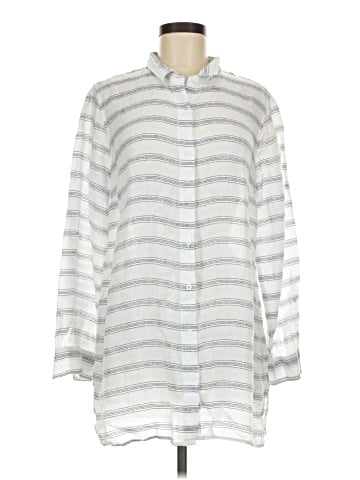 Garnet Hill 3/4 Sleeve Button-Down Shirt (view 1)