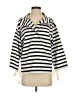 J.Crew 100% Cotton Stripes Ivory 3/4 Sleeve Button-Down Shirt Size S - photo 1