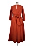 Julia Jordan Solid Orange Casual Dress Size 14 - photo 2