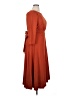 Julia Jordan Solid Orange Casual Dress Size 14 - photo 4