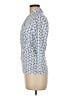 J. McLaughlin Print Blue 3/4 Sleeve Button-Down Shirt Size M - photo 5
