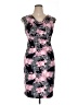 Connected Apparel Print Black Cocktail Dress Size 14 - photo 1
