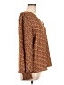 Worthington Brown Long Sleeve Blouse Size L - photo 4