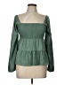 Paper Crane 100% Polyester Green Long Sleeve Blouse Size L - photo 1