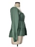 Paper Crane 100% Polyester Green Long Sleeve Blouse Size L - photo 4
