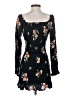 Timing 100% Rayon Floral Black Cocktail Dress Size S - photo 2