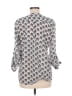 41Hawthorn 100% Polyester Print Silver 3/4 Sleeve Blouse Size M - photo 2