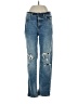 a.n.a. A New Approach Hearts Blue Jeans Size 4 - photo 1