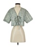 Zara Teal Short Sleeve Blouse Size XS - photo 1