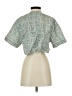 Zara Teal Short Sleeve Blouse Size XS - photo 2