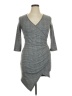 Popular Basics Houndstooth Gray Casual Dress Size XL - photo 1