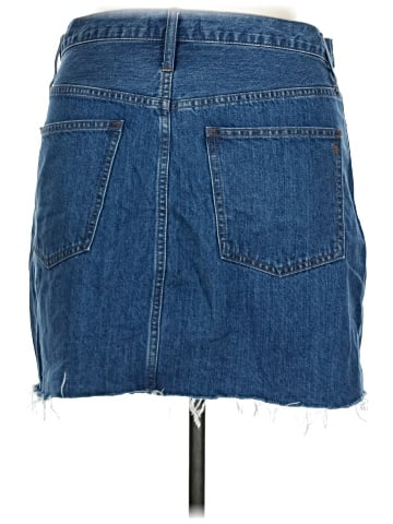 Madewell Rigid Denim Straight Mini Skirt in Haydel Wash: Tie-Waist Edition (view 2)