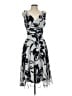 Patra 100% Polyester Print Gray Cocktail Dress Size 10 - photo 1