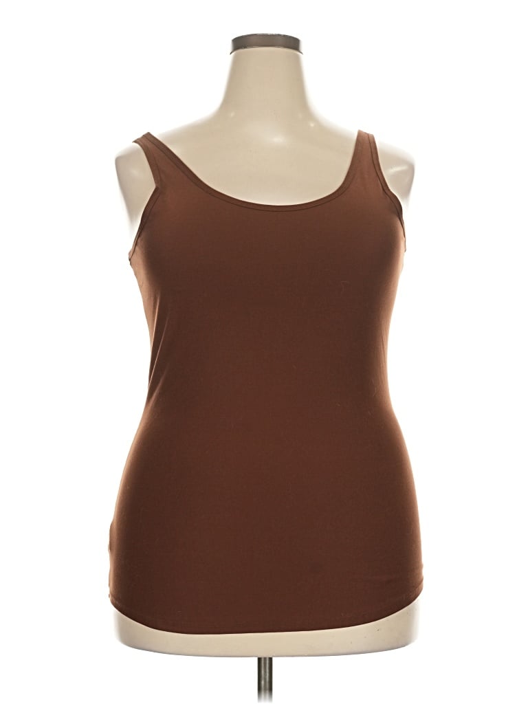 Pre-owned No Boundaries Tank Top Brown Strapless Neckline Tops