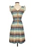 Tabitha 100% Polyester Print Teal Casual Dress Size 0 - photo 2