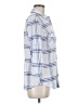 Eden & Olivia 100% Polyester Plaid Blue 3/4 Sleeve Blouse Size M - photo 4