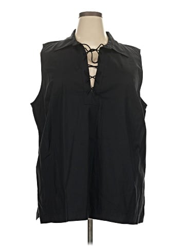 Lauren by Ralph Lauren Sleeveless Button-Down Shirt (view 1)