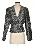 Bigio Collection 100% Acetate Print Silver Blazer Size 4 - photo 1