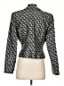 Bigio Collection 100% Acetate Print Silver Blazer Size 4 - photo 2