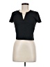 Faded Rose Black Short Sleeve Top Size M - photo 1