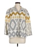 Lafayette 148 New York 100% Linen Chevron-herringbone Gray Jacket Size M - photo 1