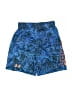 Under Armour 100% Polyester Graphic Blue Athletic Shorts Size 7 - photo 1