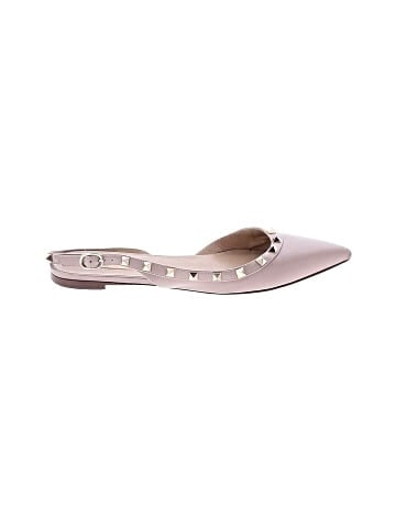 Valentino Garavani Leather Rockstud Slingback Flats (view 1)