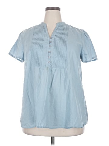 Woman Within Short Sleeve Blouse (view 1)