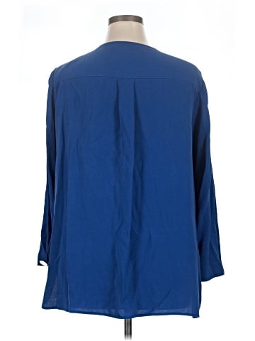 Lafayette 148 New York 3/4 Sleeve Silk Top (view 2)