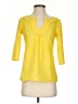 Tabitha 100% Cotton Yellow 3/4 Sleeve Top Size 2 - photo 1