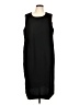 Studio C 100% Polyester Solid Black Casual Dress Size L - photo 1