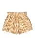 Tyche 100% Polyester Stripes Gold Shorts Size L - photo 2