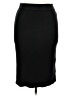 Marled Solid Black Casual Skirt Size XL - photo 1